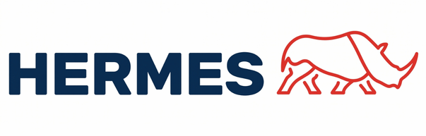 Logo de Hermes, cliente de Megaozono en soluciones de tratamiento de agua e ingeniería